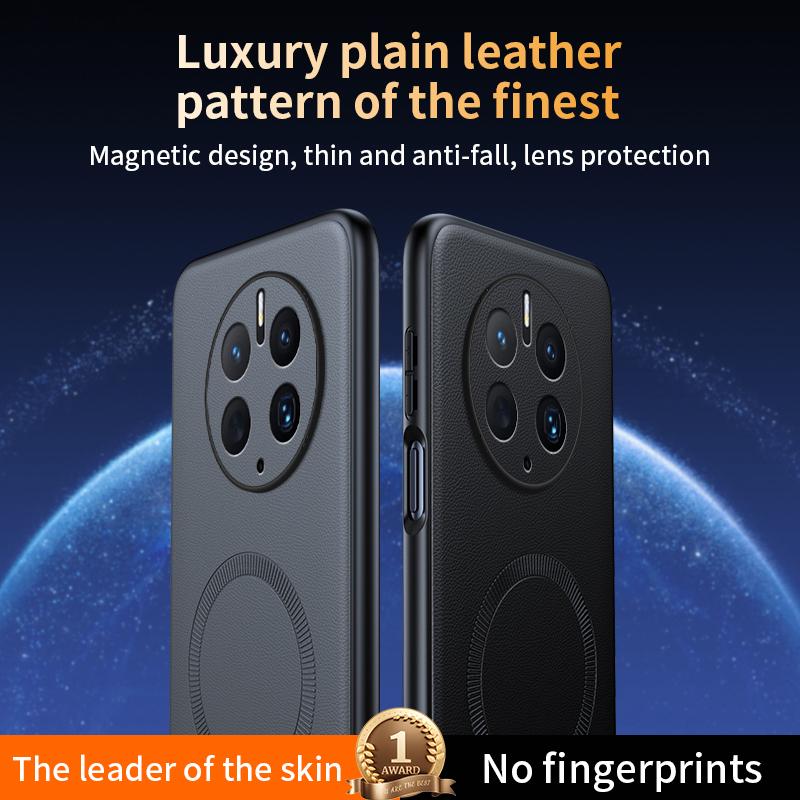 For Huawei Mate 50 Pro Case Magnetic Leather Shield Cover For Huawei Mate 50 Pro High Quality Anti-Fingerprint Non-Slip PC+TPU