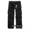 Pánské velké volné maskáčové cargo kalhoty pro volnočasové outdoorové sporty