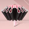 Automatic Folding Strong Umbrella for Men Women Windproof  12Ribs Reverse Umbrella Wind Resistant Trip Inverted Rain Umbrella
