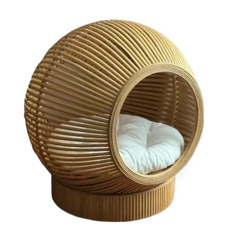 Cat's Nest Villa Nest Rattan Bamboo Four Seasons Universal Living Room Home Log Cat Bed