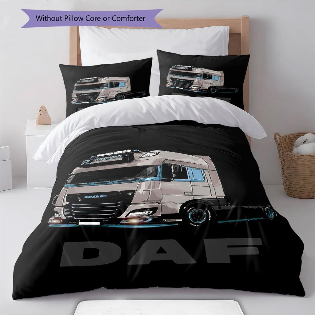 DAF Pattern Bedding,Quilt Set Quilt Cover Pillowcase Home Birthday Gift(1 * duvet cover + 2 * pillowcase, without core)