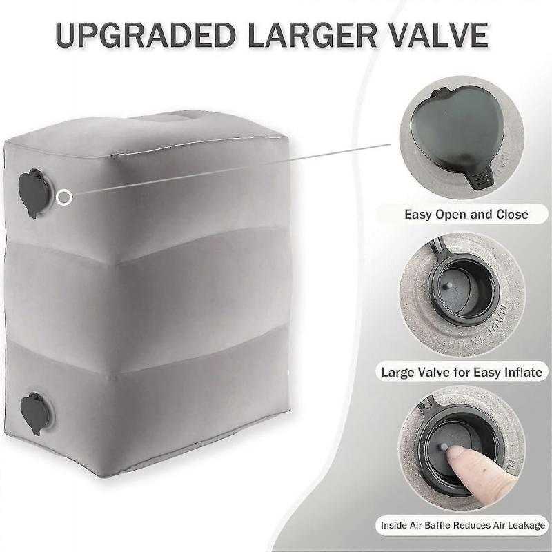 Travel Inflatable Footrest, Adjustable Three-Layer Height Footrest, Suitable For Airplanes, Cars, Ho