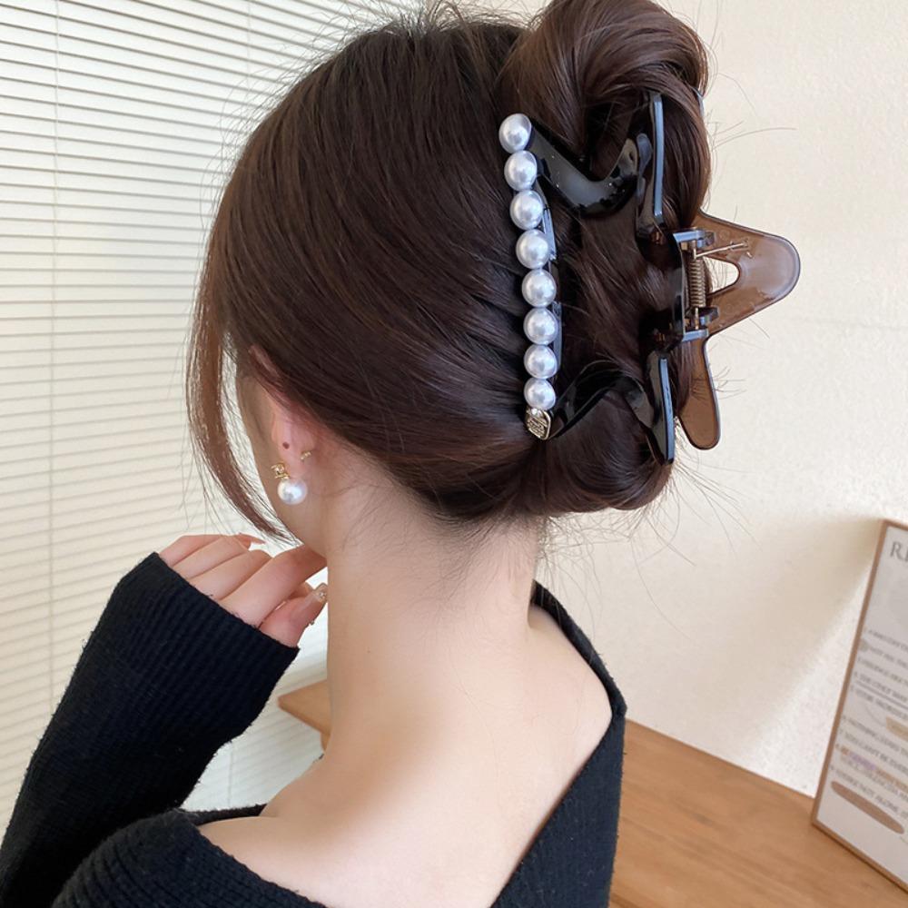 Five-Pointed Star Star Pearl Shark Clips Pentagram Star Pearl Hair Clips  Girls Gift