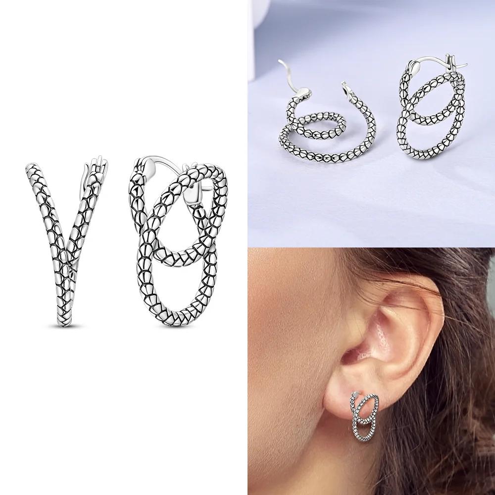 Charms 925 Silver Earrings Color Zircon Pink Bow Star Moon Shell Earrings Four-leaf Clover Woman's Accessory Jewelry