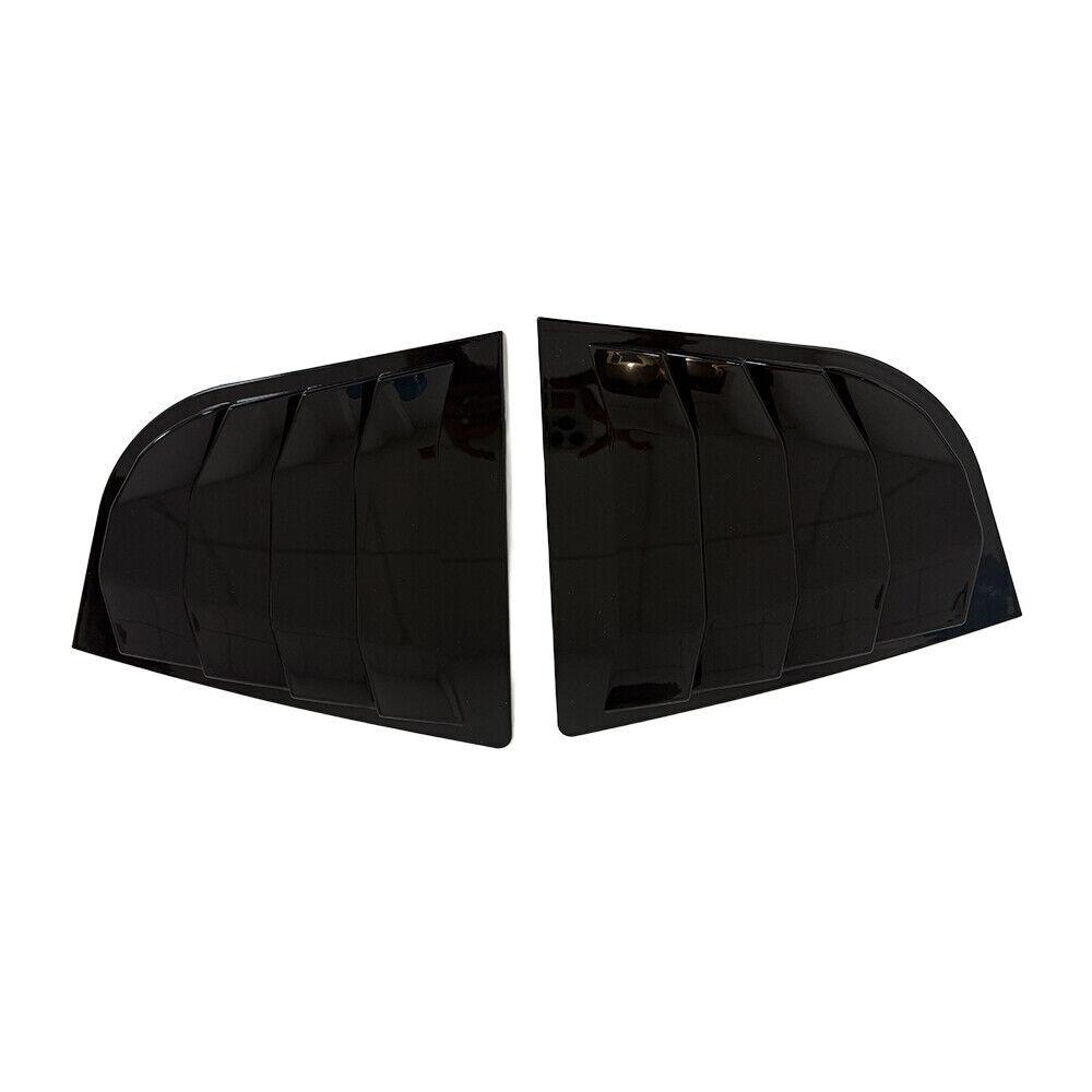 

2PCS For KIA Forte K3 2013 2014 2015 2016 2017 2018 Car Front Rear Window Louver Shutter Cover Side Vent Blinds Trim Sticker Gloss Black- Rear