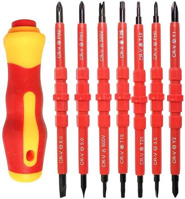 Set di cacciaviti multi-punta 7 in 1 per elettricista: Strumenti di riparazione a doppio scopo