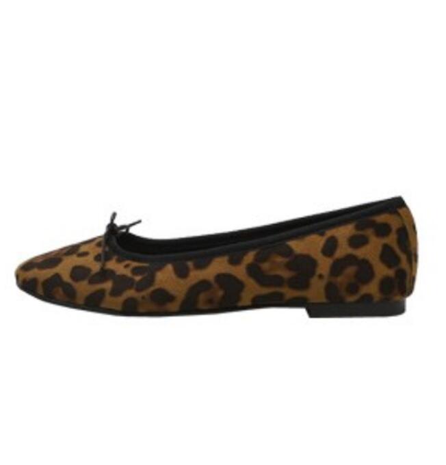 Fashion Leopard Flock Single Shoes Woman Bow-tied Shallow Loafers New Comfort Slip On Lazy Moccasins Leisure Round Toe Ballet Flat Shoes