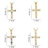 High Grade Cross Zircon Pendant Necklace Stainless Steel Light Luxury Geometric Choker Jewelry Party Gifts For Women Girls