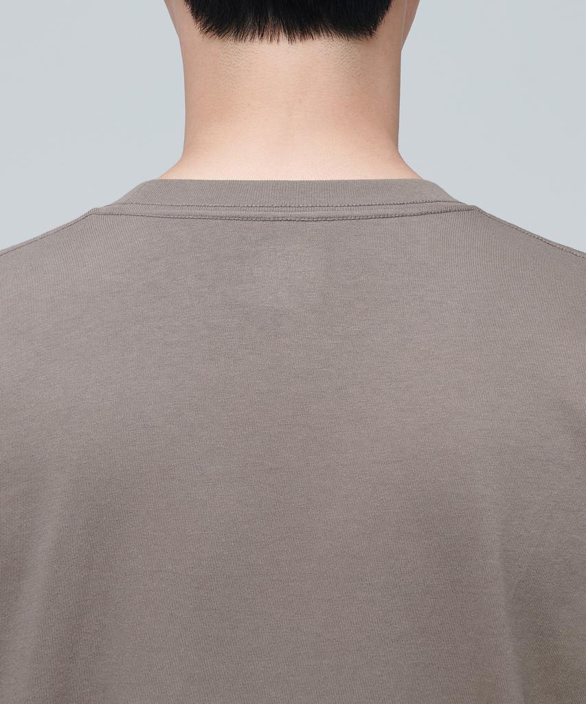 MUSINSA STANDARD Layered Crew Neck Long Sleeve T-Shirt_Long Length [Cocoa]