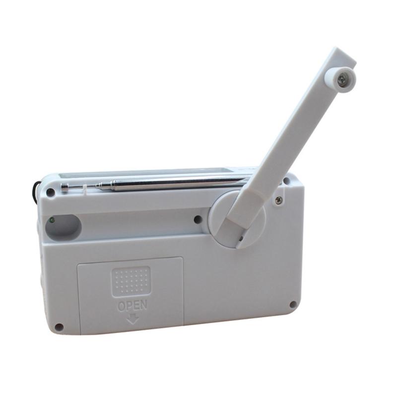 Multi-purpose Solar Hand Crank Radio with SOS Alarm Portable AM/FM Radio with Flashlight for Outdoor Emergency