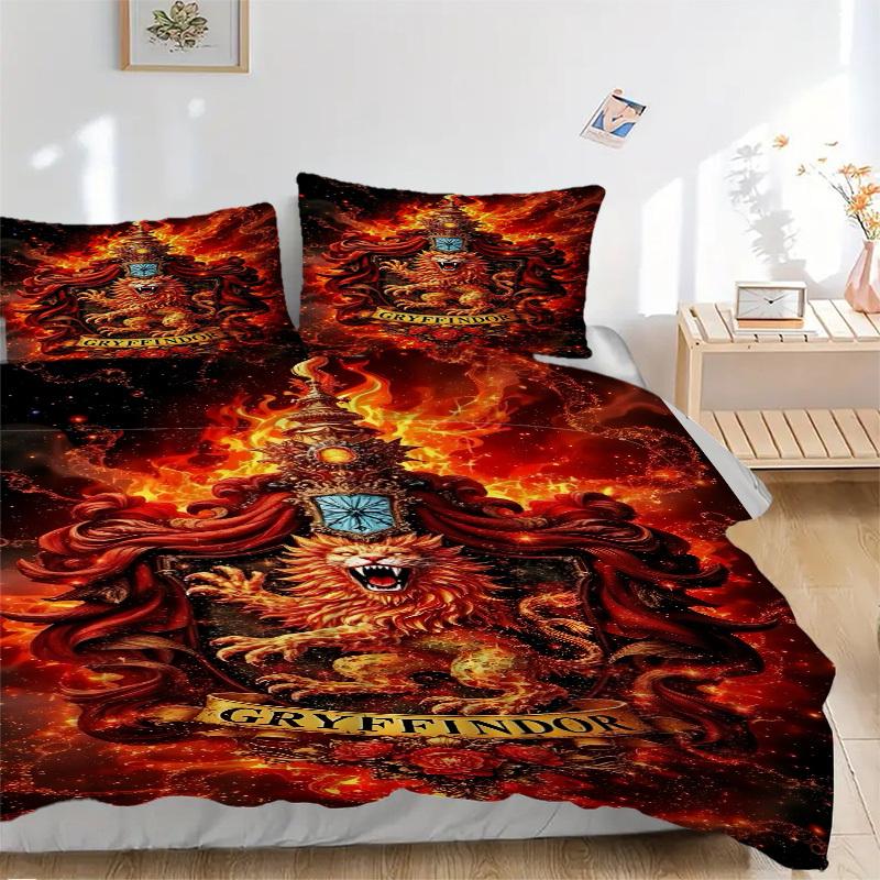 

3pcs Gryffindor Crest Duvet Cover Set - Machine Washable, Includes 1 Duvet Cover and 2 Pillowcases, No Core Included yy251022148 135x200cm