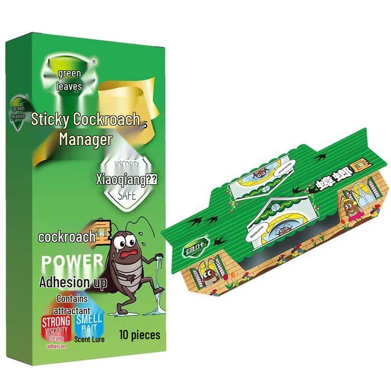 Green Leaf GL2119 Cockroach Trap Adhesive Board - 10 Pack Green Leaf