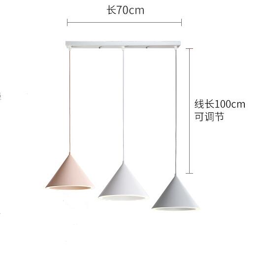 Lampă suspendată cu LED modernă cu abajur din aluminiu pentru sufragerie, cafenea, bar, restaurant, lampă suspendată cu con nordic Lampadario