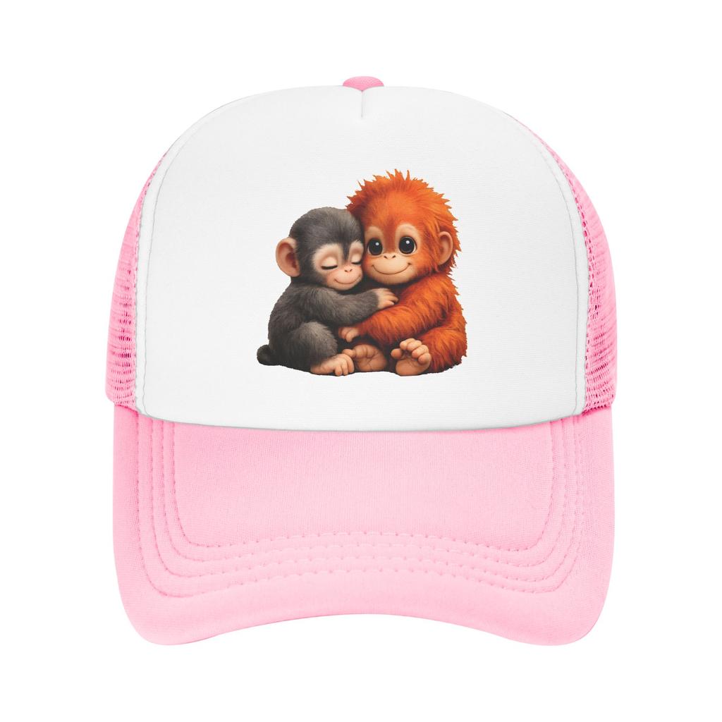 Punch Monkey Cute Mesh Baseball Caps Adult Casual Trucker Worker Cap Hat Adjustable Summer Trucker Hats