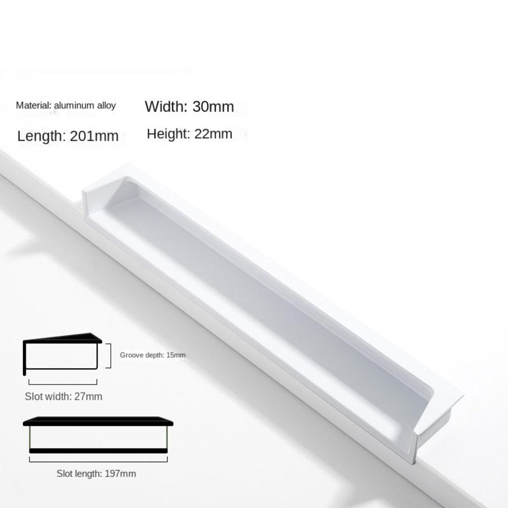 Accessories Hardware Cabinet Handle Modern Simple Cupboard Door Pulls Stainless Steel Invisible Pull Home Decor