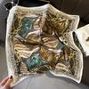 Hangzhou Floral Mulberry Silk Square Scarf - 70cm Silk Twill Women's Neck Accessory