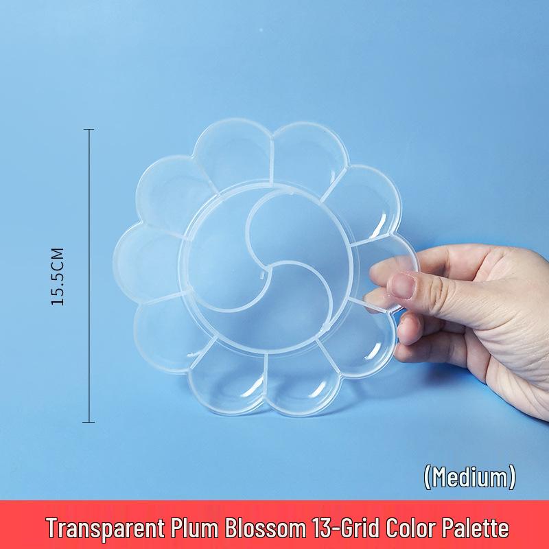 Plum Blossom-Shaped Watercolor Palette for Gouache, Chinese Painting, Acrylic, and Children's Art