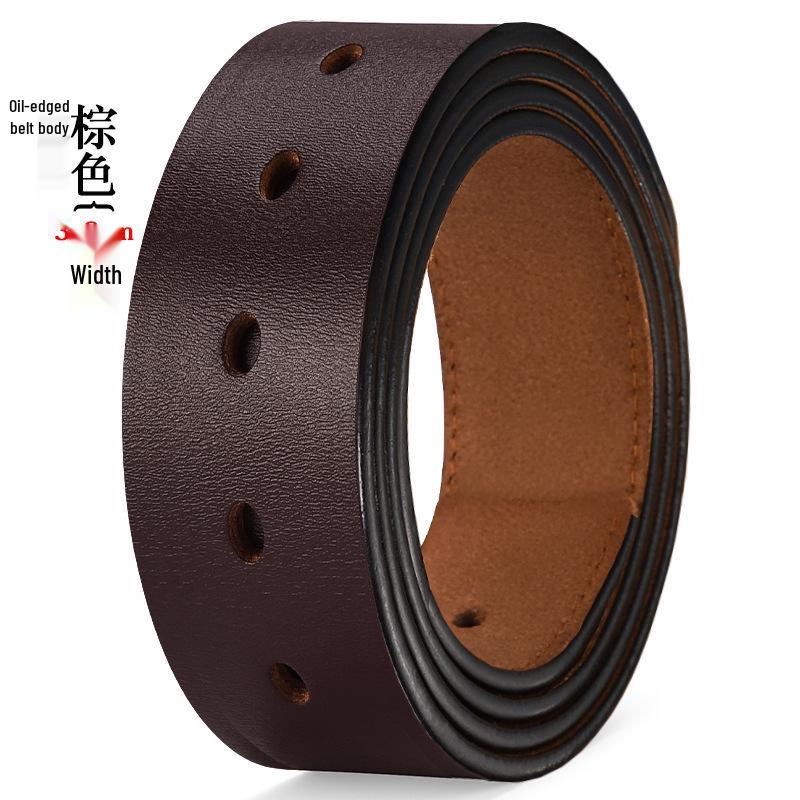Herren Vintage Rindsleder Riemen Gürtel (Ohne Schnalle)