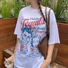Retro Enjoy Tequila Graphic Tees Tops Women Cute Funny Alcohol Drinking TShirts Vintage Fashion Shirts Short Sleeve Clothing