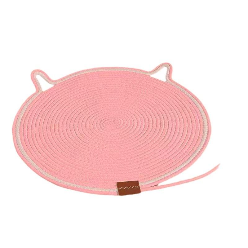 Wear-Resistant Woven Cat Scratching Mat with Self-Entertainment Ball, Cooling Mat, and Sleeping Area