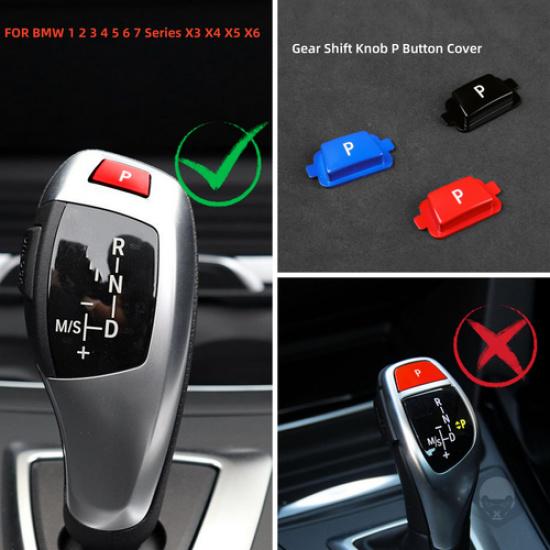 Black Gear Shift knob Lever Parking P Button Trim Cover For BMW F20 F01 F30 F10