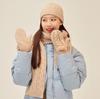 Jobeuha Autumn/Winter Knit Thermal Beanie + Scarf + Gloves 3-Piece Set Wva221007