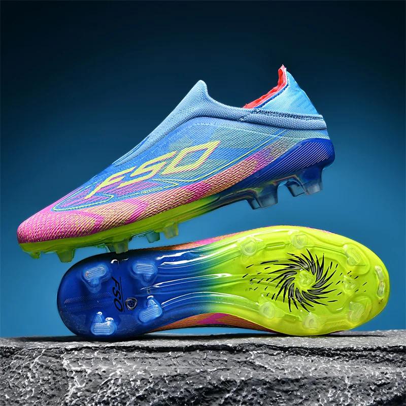 

New Men Outdoor Soccer Shoes Cleats High-top Hot-selling Football Boots Grass Match Indoor Sneakers Non-Slip High-quality 35