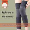 Elastic Knit Long Strapped Knee Pads for Cold Protection and Sports - Cashmere for Autumn/Winter