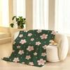 Cute Retro Animal Floral Pattern Throw Lightweight 240G Flannel Blanket Soft Skin-Friendly For Summer Cooling