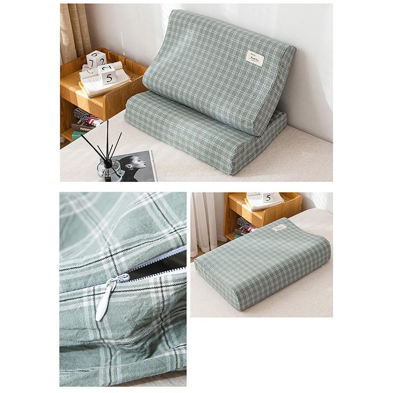 Federa Morbida in Cotone e Lattice per Cuscino Colore Unito a Quadri Federa per Cuscino da Letto per Cuscino in Memory Foam Cuscino in Lattice 30X50Cm