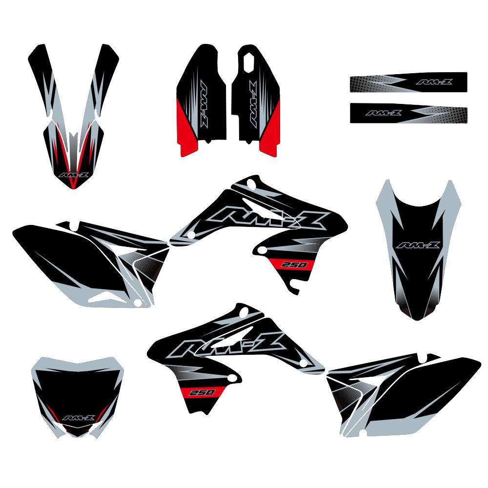 Full Set Decals for Suzuki RMZ250 2010-2014 Off-road Motorcycle