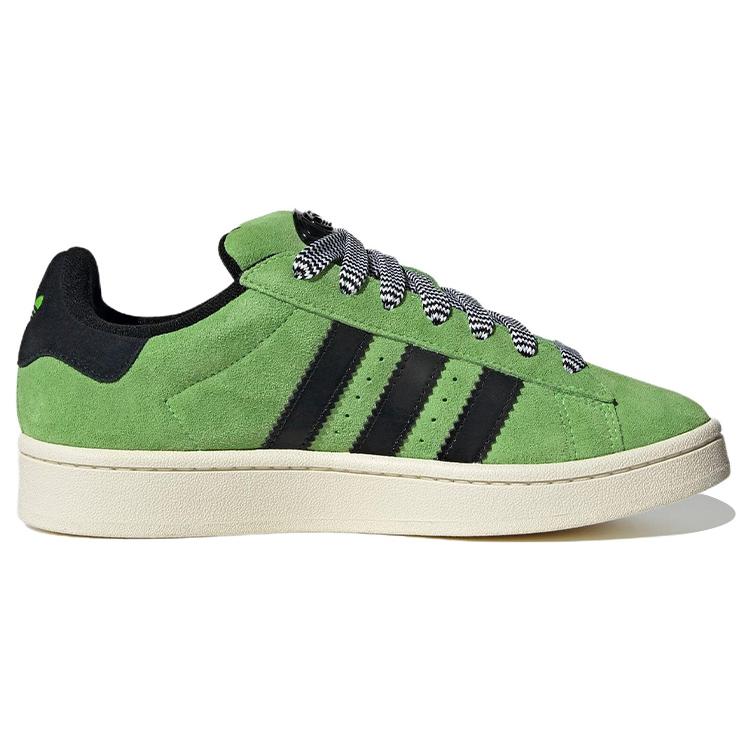 adidas Womens Campus 00s 'Solar Green Black' (women's sizes) Solar Green / Core Black / Skateboard Shoes HQ4409
