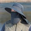 Outdoor quick-dry fisherman hat for men, summer multifunctional face mask, neck protector, all-in-one sun protection hat for hiking and climbing