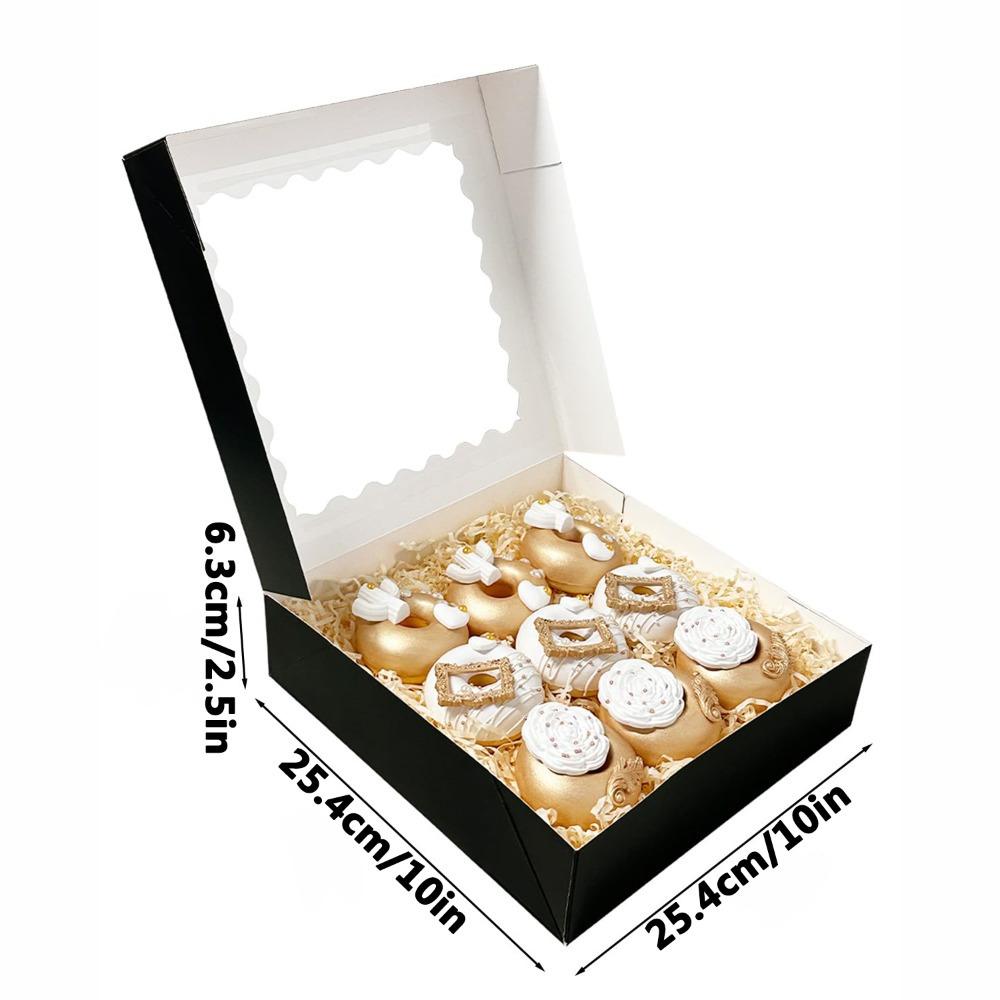 6pcs Paper Gift Box with Window Treat Boxes Auto-pop Up Easy Assemble Gift Packing Box for Valentine's Day Parties Weddings Anniversaries Parties