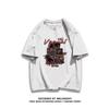 High Street Design Short Sleeve Printed T-Shirt Summer Couple Men's and Women's Cotton Loose Heavy Top Versatile