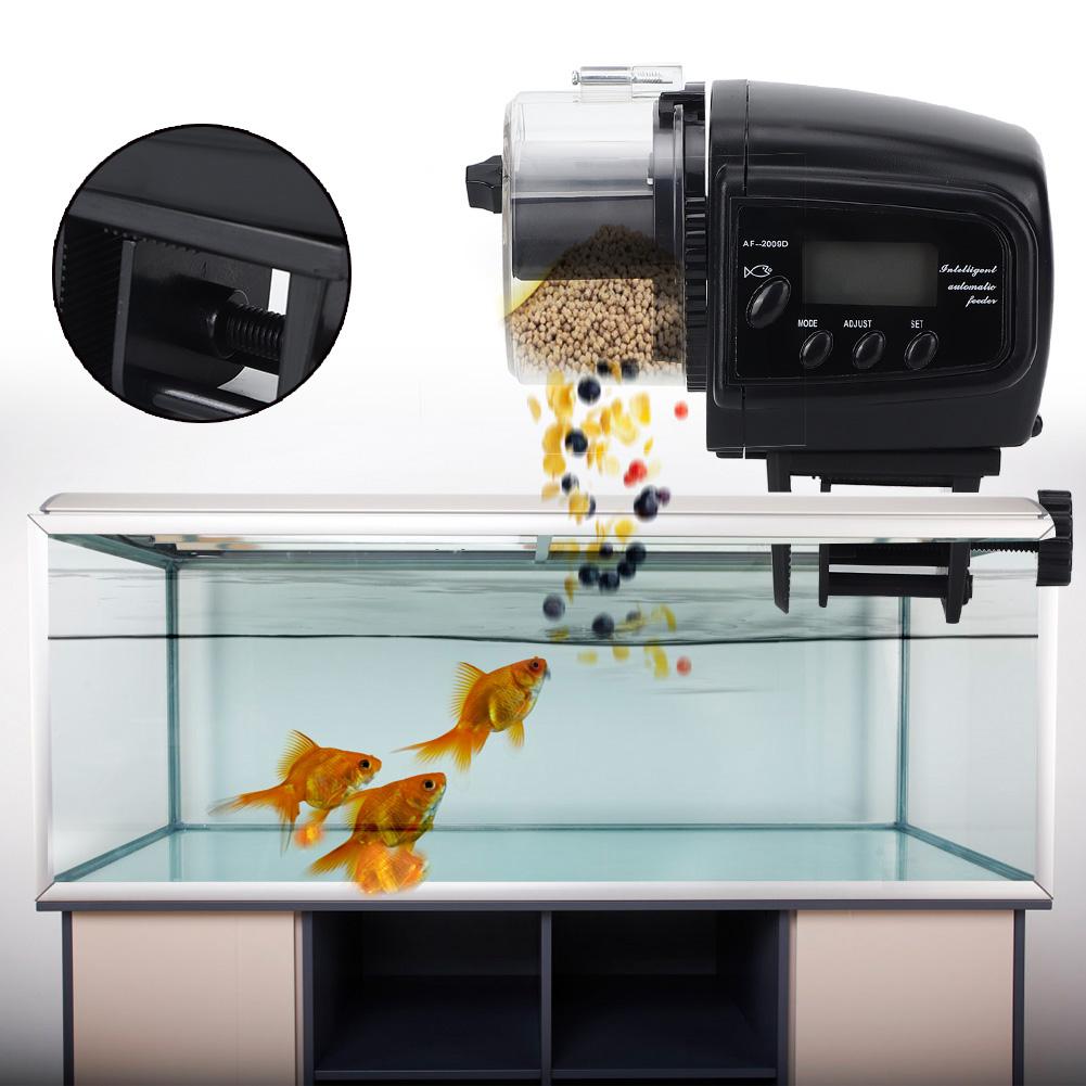 Adjustable Automatic Feeder Food Timer with Display Screen for Fish Tank Aquarium