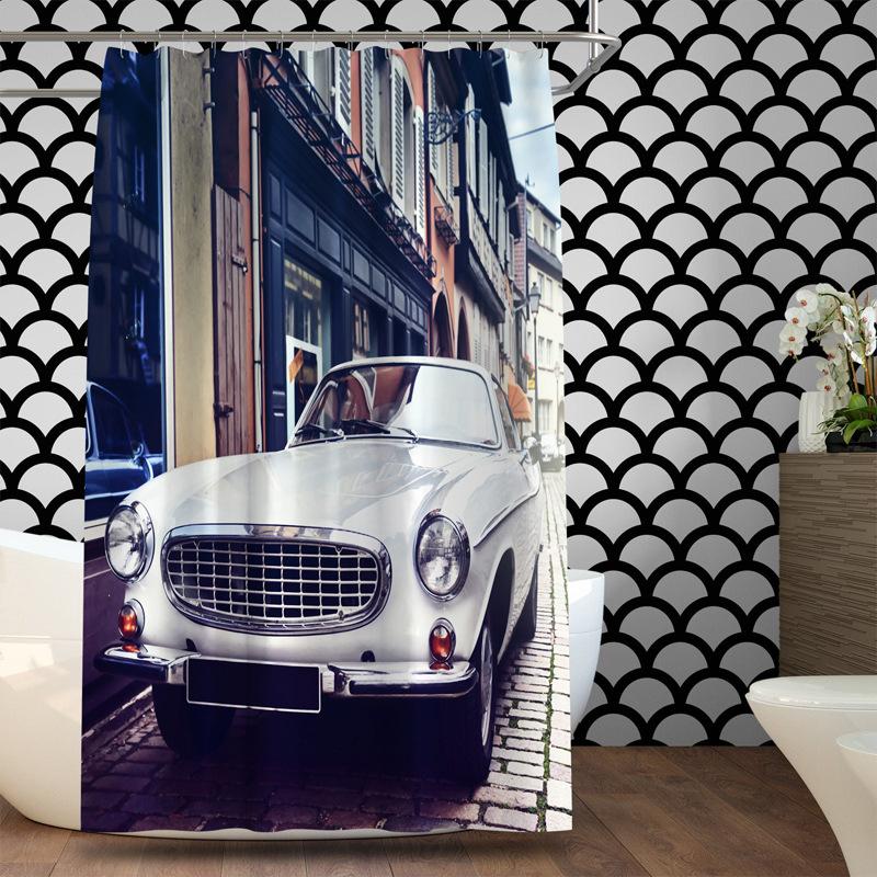 Bathroom Thickened Waterproof Curtain Mildew Proof Shower Curtain Shower Partition Curtain Shower Curtain Bathroom Curtain Free Perforation