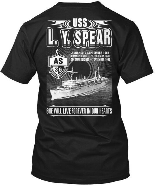 Футболка Uss L Y Spear As-36 - As 36 Она будет жить Размер от S до 5XL Унисекс Футболка Сделано в США M