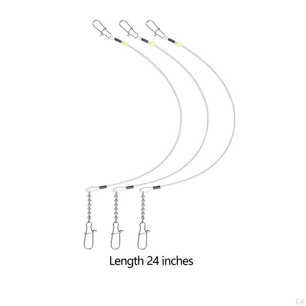 3 Pack Fishing Leaders Tackle Gear for Anglers Outdoor Use