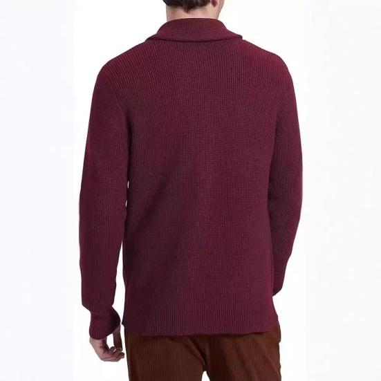 Herrenmantel aus Wollmischung mit Schalkragen, Pullover, Strickjacke mit Taschen, weiche, warme Strick-Winterjacke für die Arbeit, Partys und Sport