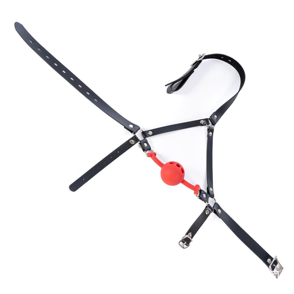Silicone Ball Gag Adult Harness for Training and Role Play