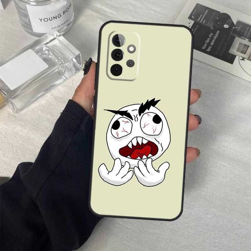 Troll Face Meme Case For Samsung Galaxy A14 A24 A34 A54 A51 A71 A13 A23 A33 A53 A73 A12 A22 A32 A52 Coque