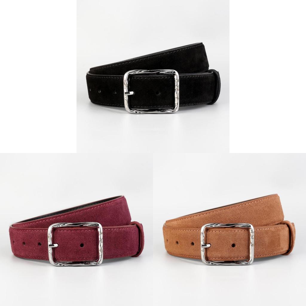 Minimalist Leather Waist Belt For Women With Zinc Alloy Buckle For Business And Casual Style