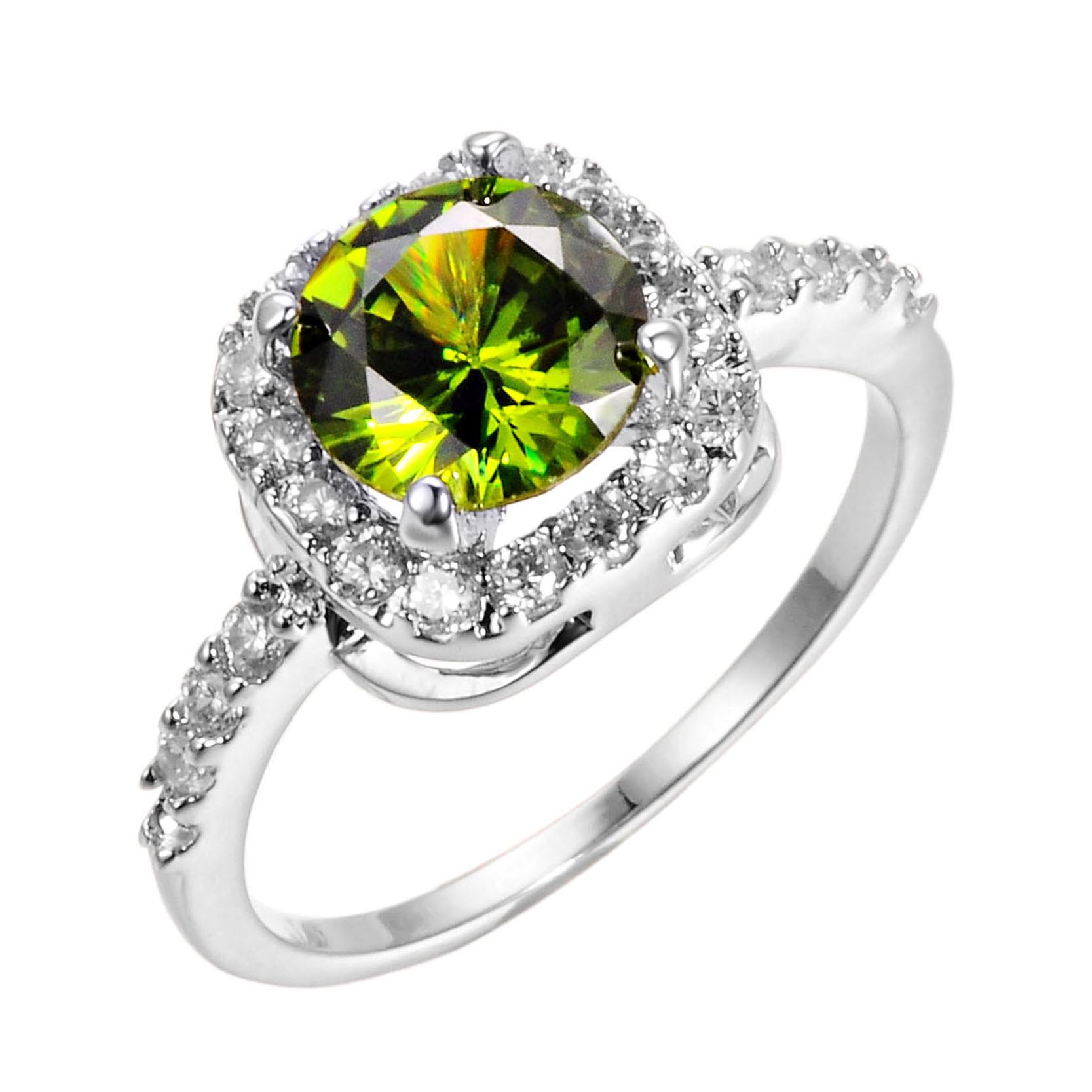Ring With Diamonds Female Geometric Princess Square Diamond Classic Jewelry no. 5