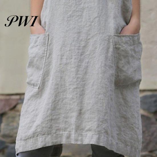 Washable Cooking Apron Solid Color Crisscross Back with Pockets Garden Fine Workmanship Baking Accessories