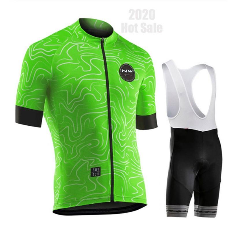 Mens Cycling Jersey Set With Straps Short Sleeve Slim Fit Bike Wear
