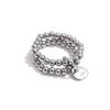 Yhpup Handmade Beads Jewelry Stainless Steel Elasticity Bracelet Bangle Ring Waterproof Fashion Summer Popular Jewelry Wholesale