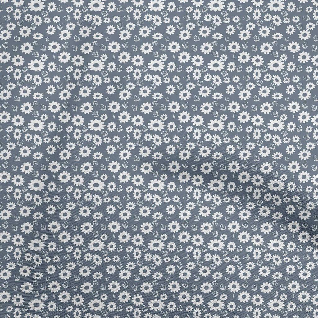 oneOone Cotton Poplin Black Fabric Floral Sewing Material Print Fabric By The Yard 42 Inch