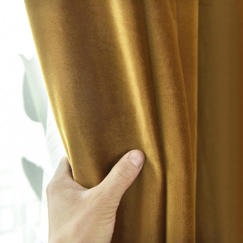 

Роскошные однотонные бархатные шторы блэкаут для гостиной и спальни 130cm x 265cm, 2 pcs
