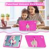 For iPad 10.2 (2021)/10.2 (2019)/10.2 (2020) Case Silicone+PC Drop-resistant Tablet Cover with Unicorn Kickstand